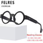 Men Women Round Reading Glasses Wide Temple Fashion Classic Magnifying Readers