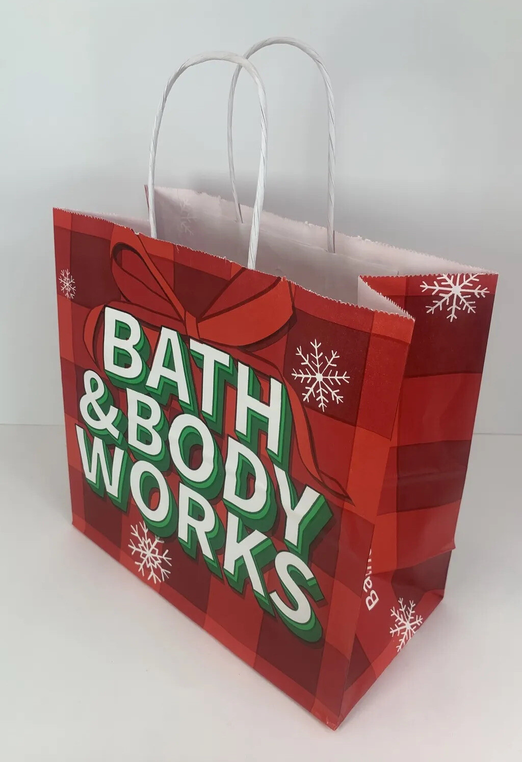 Lot of 10 Bath & Body Works Empty Holiday Paper Bags Large Brand New 10” X 10”