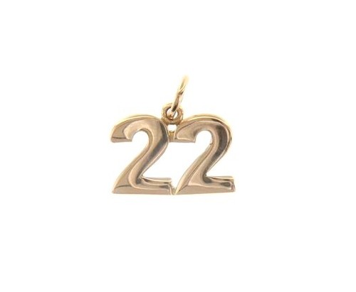 18K ROSE GOLD NUMBER 22 TWENTY TWO 