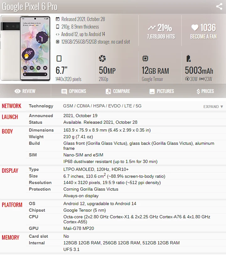 For Google Pixel 6 Pro 6Pro AMOLED LCD Display Screen Touch Digitizer + Frame - Image 4 of 4