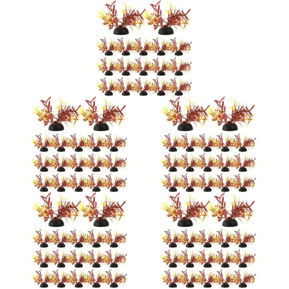 100 Pcs Aquarium Landscaping Plastic Artificial Fish Tank Plants eBay