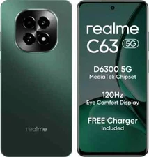 Realme C63 5G (RAM 4GB, 128GB) Green 6.67" 32MP Dimensity 6300 Global Version.