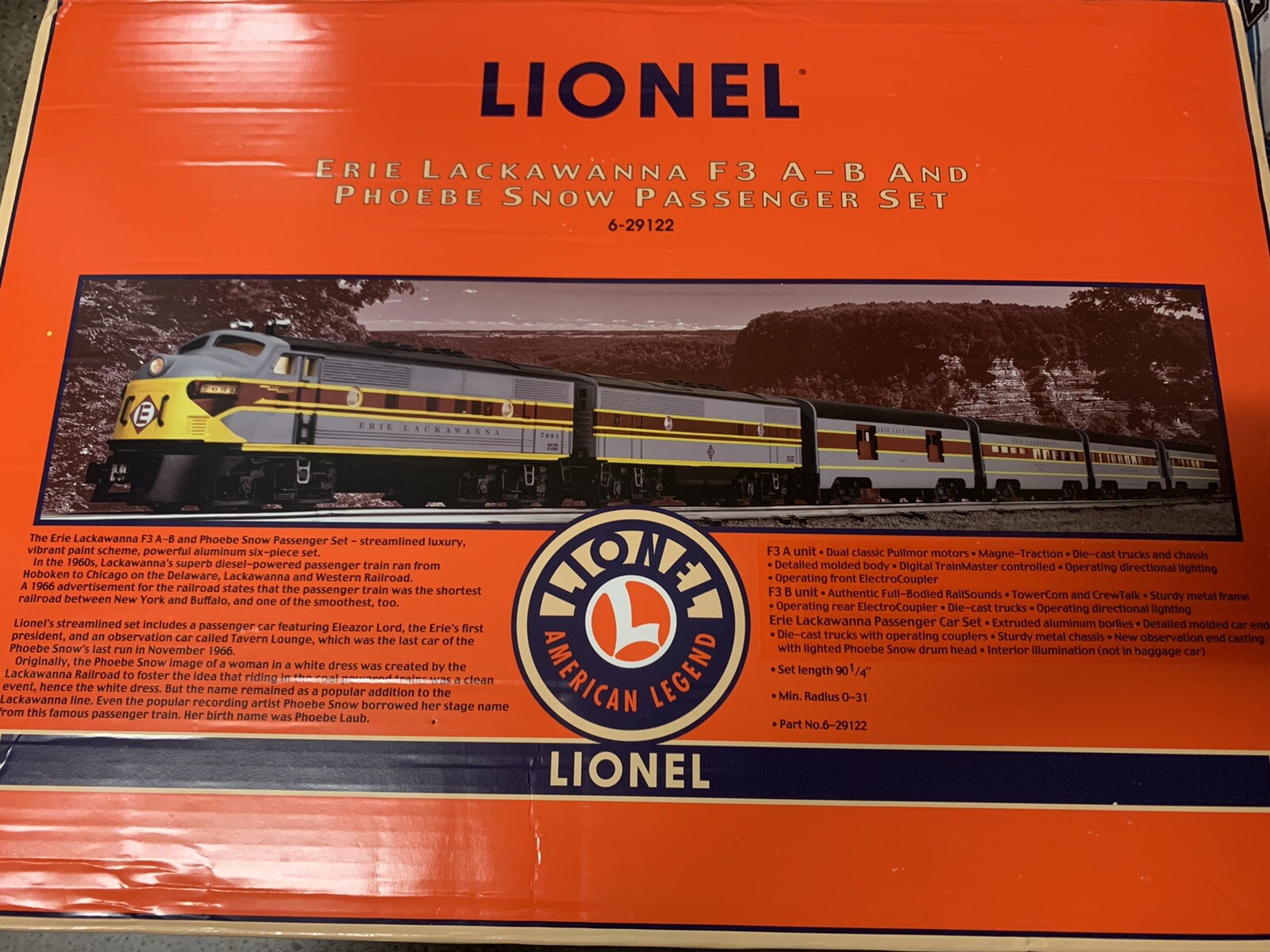 lionel erie lackawanna train set