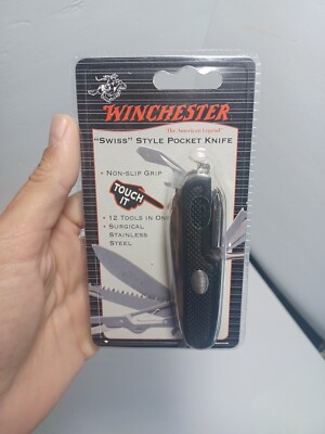 Winchester  Swiss  Style Pocket Knife Multi Tool w/Non-Slip Grip Stainless Steel