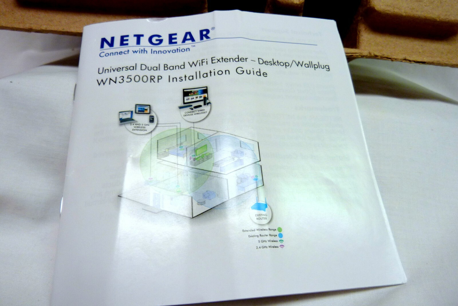 Netgear Set Top Box USED IN BOX NETGEAR UNIVERSAL DUAL BAND WIFI RANGE EXTENDER INV# 19953 ...