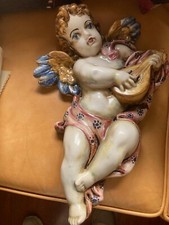 Ceramica artistica SACA CASTELLI, angelo in ceramica da muro.