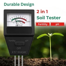 Soil Tester Meter 2 in 1 pH and Fertility Analizer Garden Tester Impact-Proof