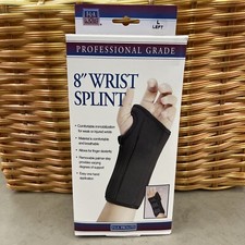WRIST SPLINT Brace FLA ORTHOPEDICS 8" Size Large Left New In Box Black
