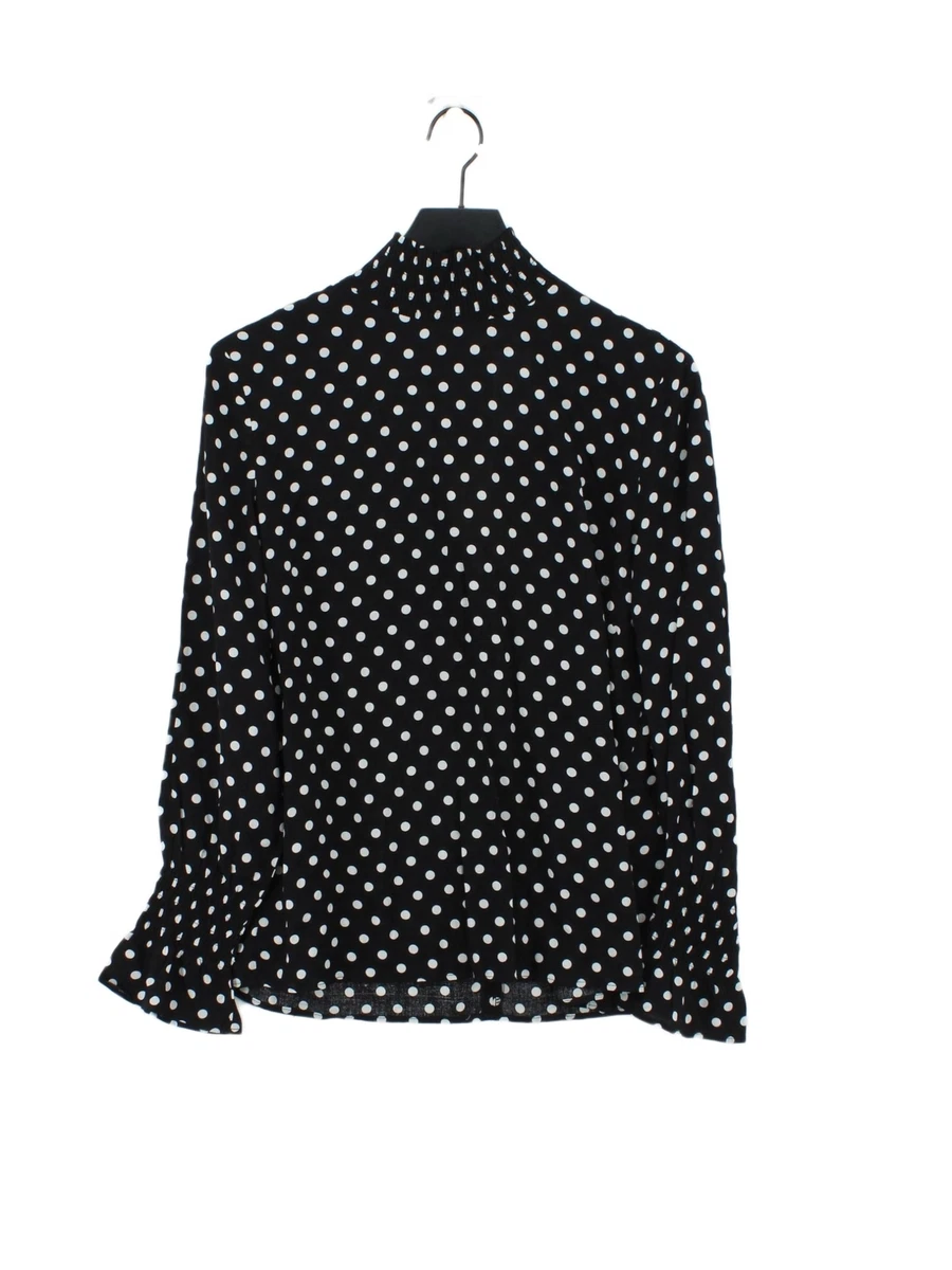 Rue De Femme Women s Blouse L Black 100 Viscose Basic eBay