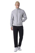 EVERLAST tuta ginnastica uomo completo sport felpato senza cappuccio grigio nero