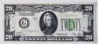 1928 B Twenty Dollar Federal Reserve Note REDEEMABLE IN GOLD Better Grade 102882