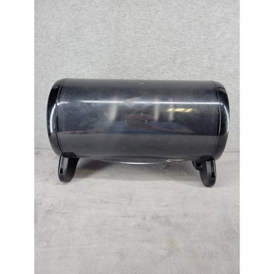 Black Roll Top CD Storage Case Barrel Style Media Organizer 40-60 Disc Capacity