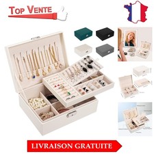 Coffret à Bijoux en Cuir Amovible Luzoon - Un Must pour les Amatrices de Bijoux