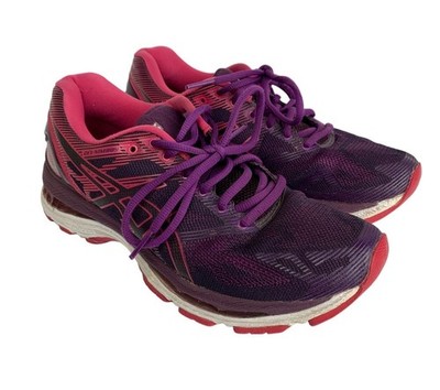 Asics Gel-Nimbus 19 T750N Running Shoes Pink Purple Woman's Size 7.5