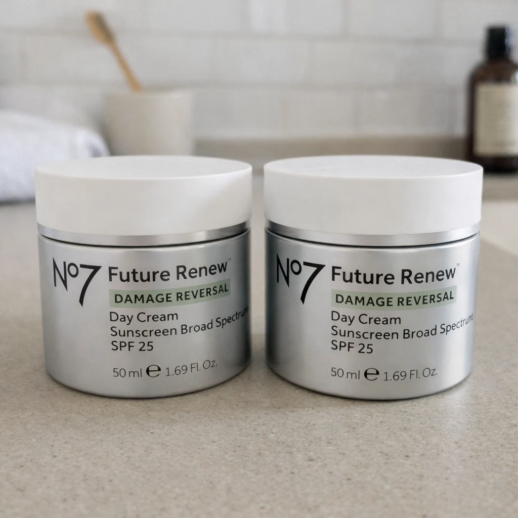 2 Pack No7 Future Renew Day Cream SPF 25 50ml Face Moisturiser