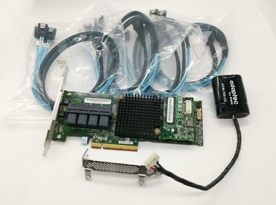 Adaptec ASR 71605 1GB 16Port PCIe Raid w/ Battery & 4x SFF-8643-Sata Cables US