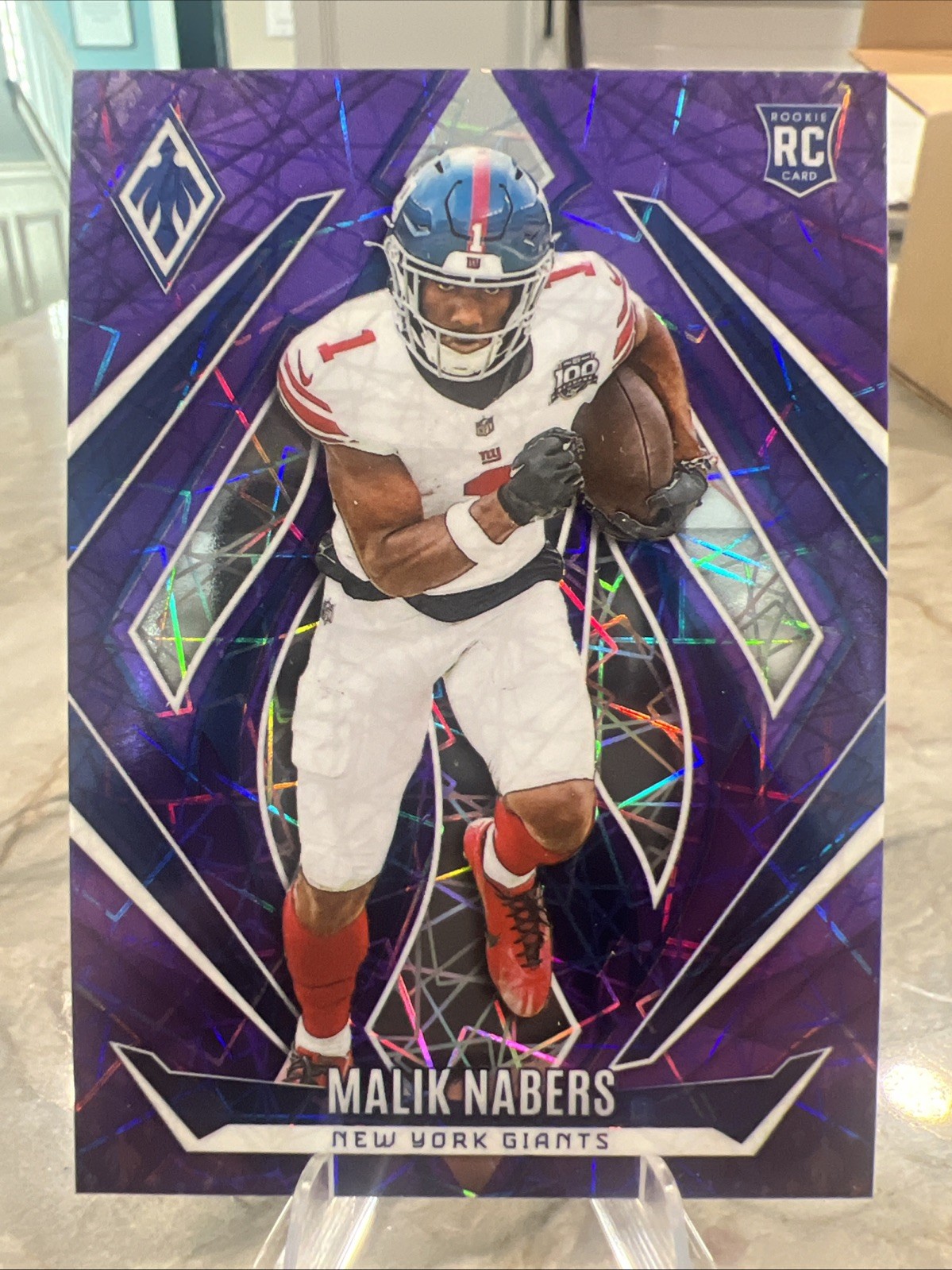 2024 PANINI PHOENIX MALIK NABERS RC #221 PURPLE LAZER new york giants