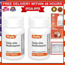 Daily-Vite Multivitamin by Rugby: 100 Count Tablets, Immune and Dietary Support