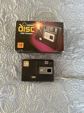 Vintage Kodak 3000 Disc Camera With Box 1980  s Auto Flash, Wind  Load.