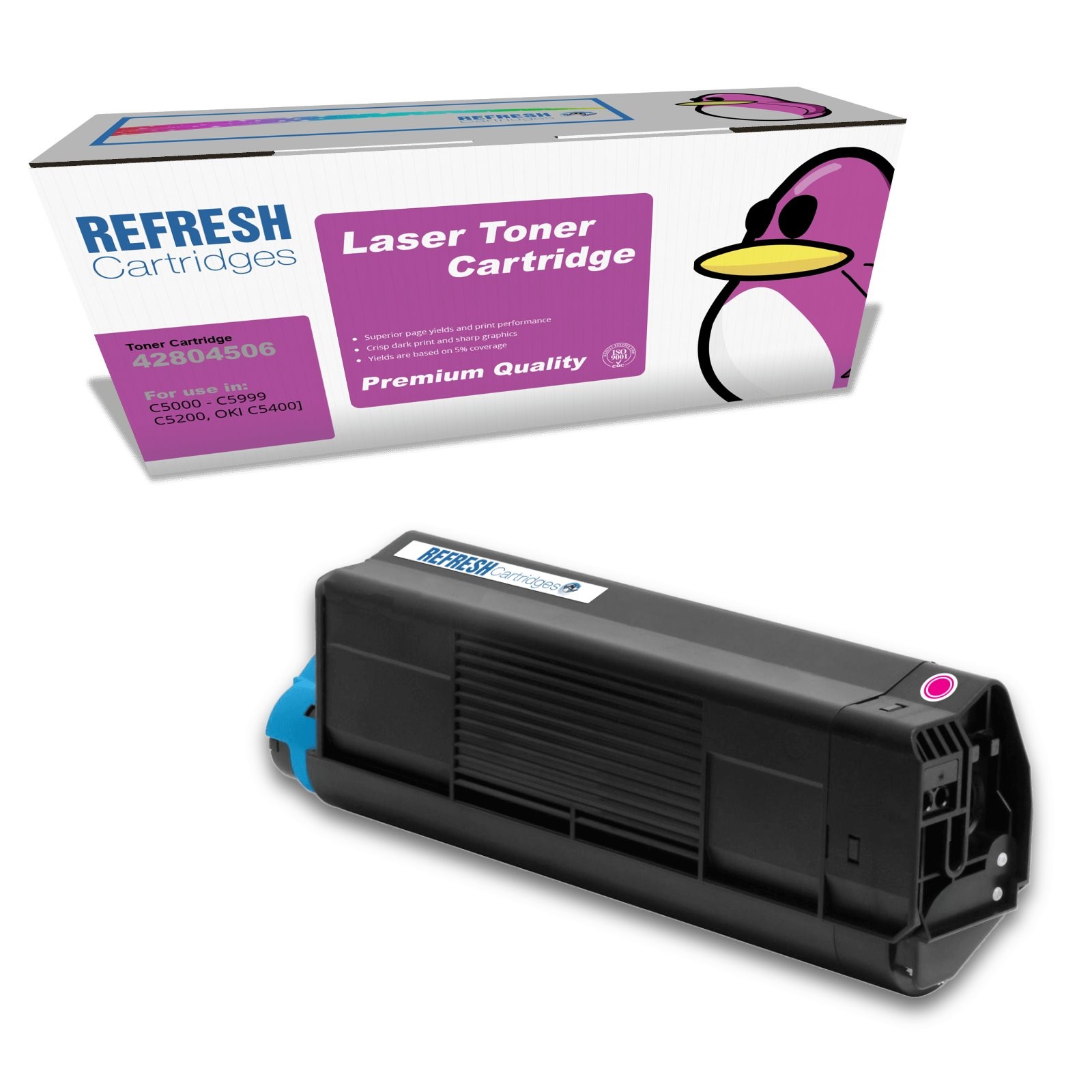 Refresh Cartridges Magenta 42804506 Toner Compatible With OKI Printers