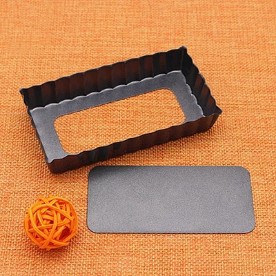 4pcs 4 pouces Toast du four rectangulaire Boîte à gâteaux en acier au carbone - Photo 1/4