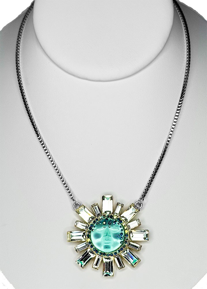 Kirks Folly Goddess Seaview Moon Sunbeam Slide Necklace sterling silvertone