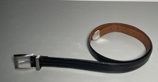 Men s Black Handcrafted Belt Waist 38