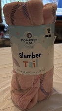 Slumber Tail Mermaid Tail Pink Blanket For Kids