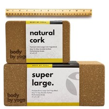 Premium Cork Yoga Blocks - Extra Large Yoga Block 2-Pack or Extra Tall 1-Pack...