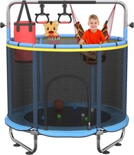 60" Trampoline Kids W/ Net 500lbs Capacity Toddler Trampoline Indoor  Outdoor