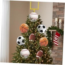 8 Pcs Christmas Sport Decorations Indoor Large Basketball Baseball Football