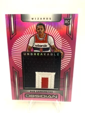 BUB CARRINGTON 2024-25 OBSIDIAN ROOKIE UNBREAKABLE PINK ETCH PATCH /49