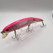 Jointed Bomber Crankbait Lure Pink Silver Fish Shape Screwtail 15j Vintage Rare