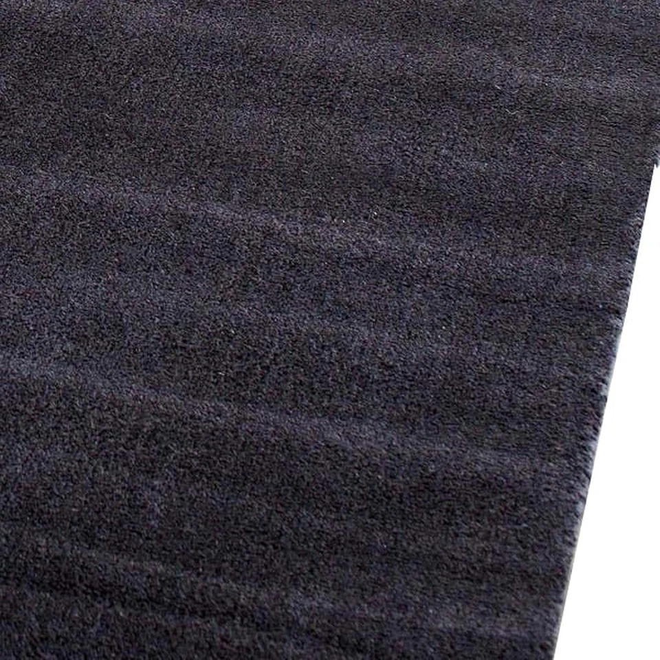 Nueva alfombra lisa de lana pura acolchada a mano de lujo para sala de estar y dormitorio Foto 4 de 4