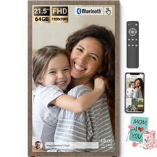 Large Digital Picture Frame 21.5 Inch, 64GB Touchscreen 1920x1080 FHD WiFi Di...