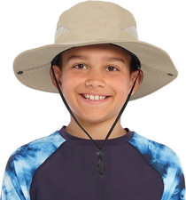Kids Boys Summer Sun Hat - Sun Protection Safari Beach Outdoor Bucket Hat  Age