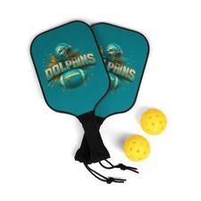 NFL Miami Dolphins Pickleball Kit Splash Paddle Set 2 Paddles -S-
