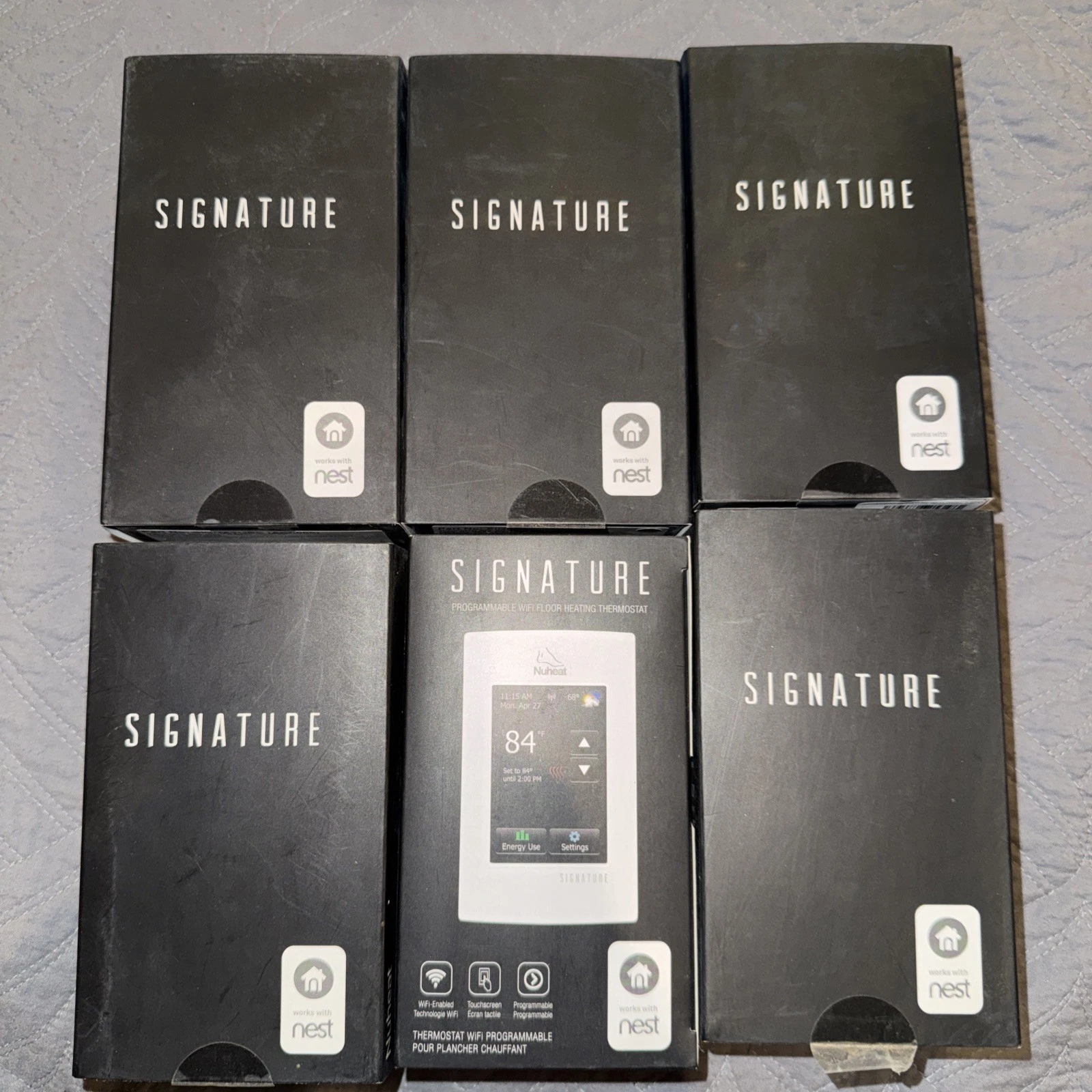 New Nuheat Signature Programmable Wi-Fi Thermostat White AC0055 Each