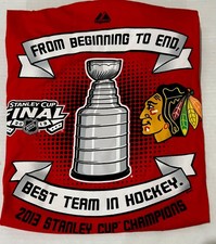 NWT- Chicago Blackhawks 2013 Stanley Cup Champions T-Shirt - Sz 2XL - Free Ship