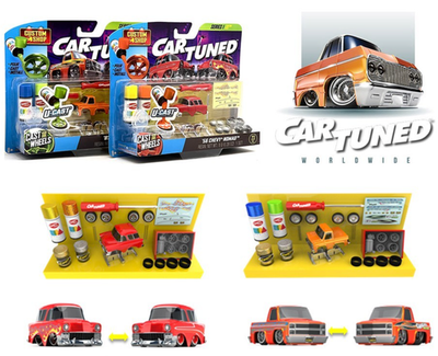 Car Tuned Custom Shop Series 1 Set of 2 '87 Chevy C10 & '56 Chevy