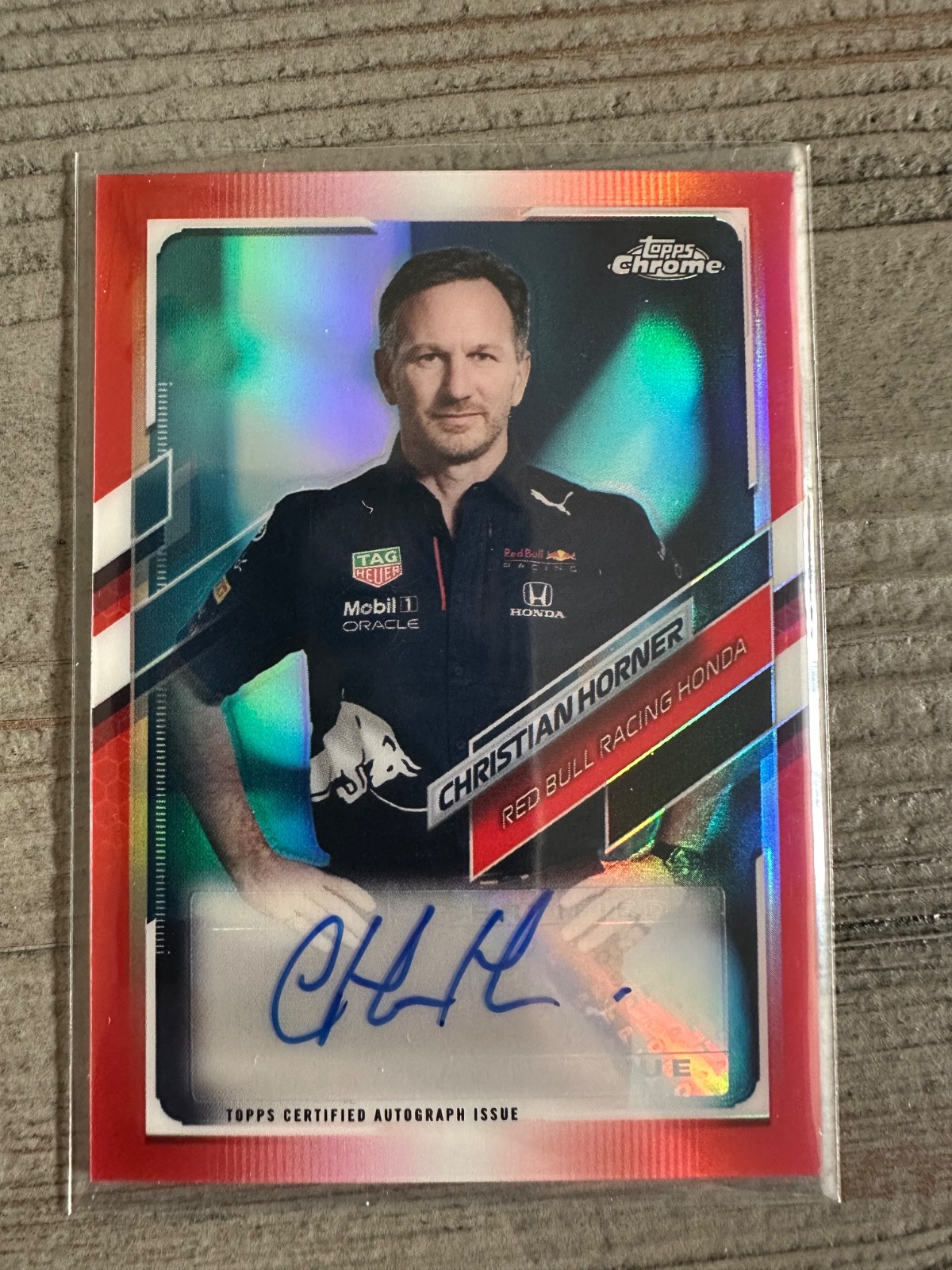 2021 Topps Chrome Formula 1 F1 Christian Horner Auto Red 5/5 ebay 1/1