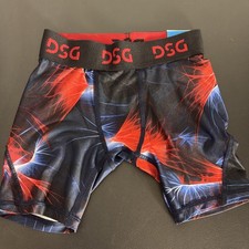DSG Boys Compression Shorts Multicolor Red Blue Black Size S 8-9 Athletic
