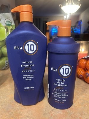 It's a 10 Miracle Keratin Shampoo 33.8oz, Conditioner 17.5oz, Leave-In 10oz