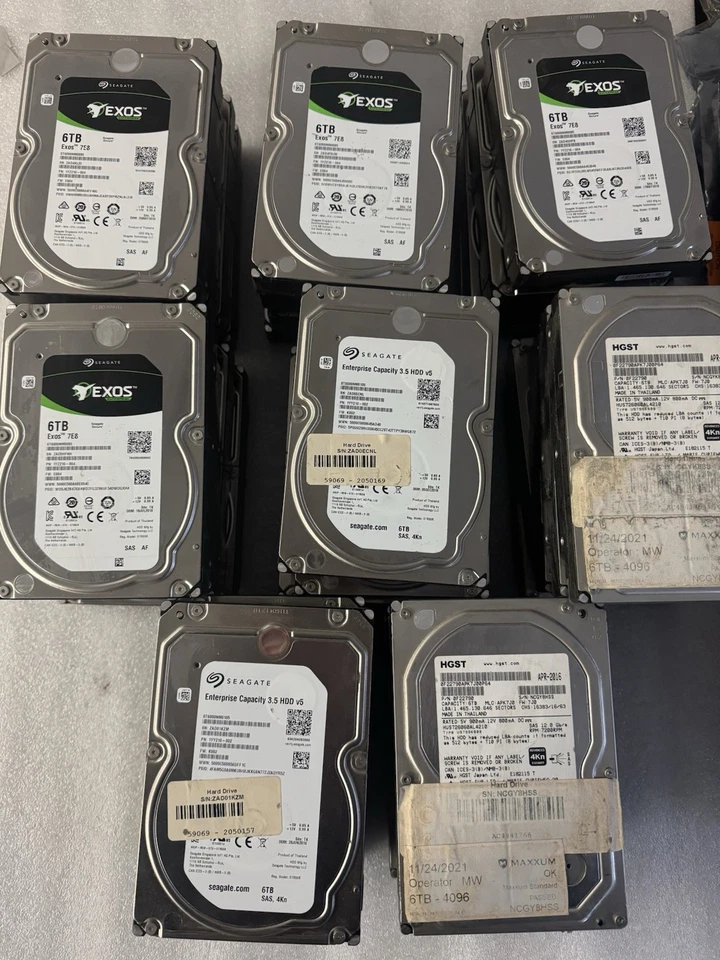 Seagate HGST IBM Hitachi 6TB 3.5" SAS Server Hard Drives Enterprise 12G Sas DELL - Image 2 of 3