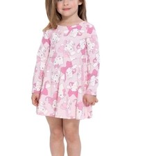 Hello Kitty Fit And Flare Dress NWT PINK 3T Long Sleeve