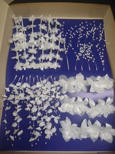 48 Piece Set, Vintage Corsage Bouquet Flowers, Millinery Orchids  Pearl Sprays