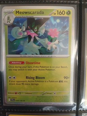 Meowscarada 018/159 Holo Pokémon Card