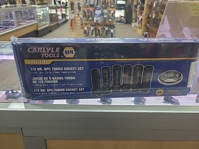 Carlyle Socket Set 1/2 in Turbo Socket 7 Pc Set NPT CPSS12107, new sealed!