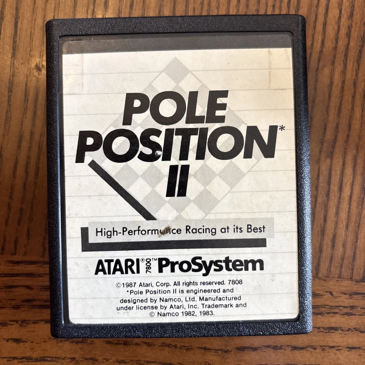 POLE POSITION II Video Game for Atari 7800 Cartridge & Manual TESTED