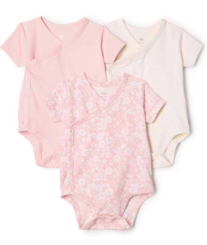 Amazon Essentials x Sofia Grainge Unisex Babies' Side Snap Short Sleeve Bodysuit